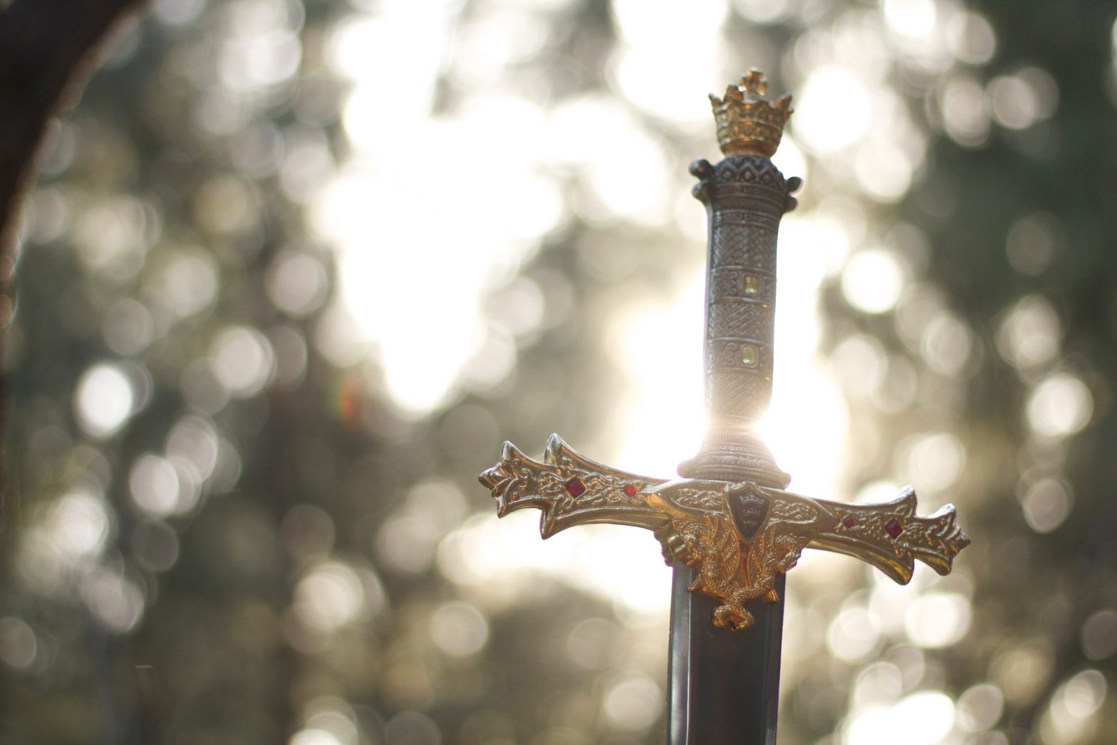 Sword with sunlight