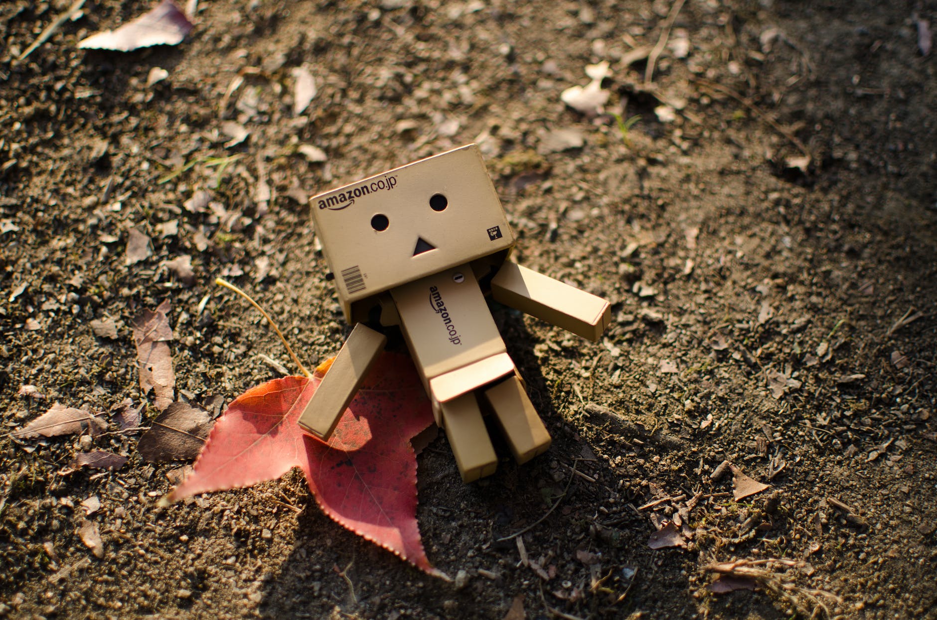 brown cardboard robot artwork